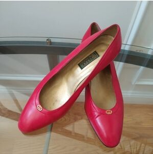Vintage Gucci Kitten Heels Red Pump Retro Y2K Women's 40B